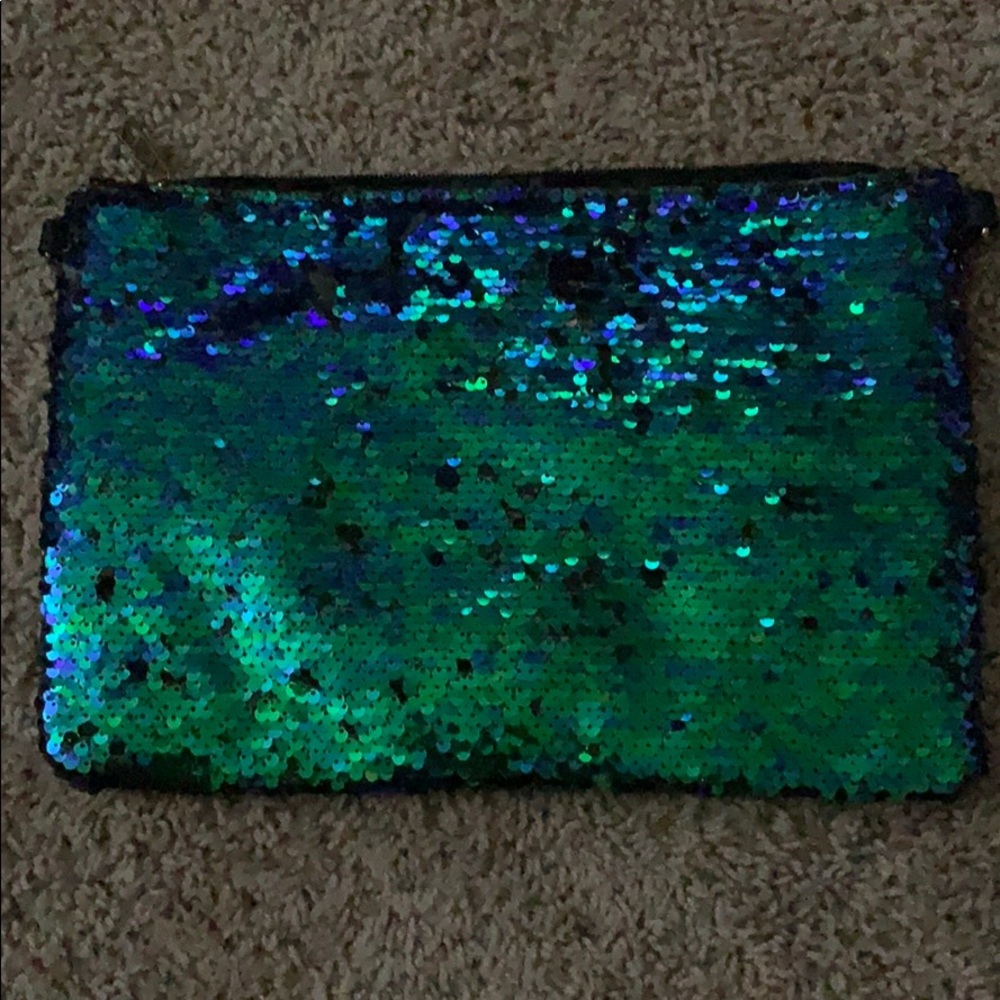 Mermaid sequin clutch